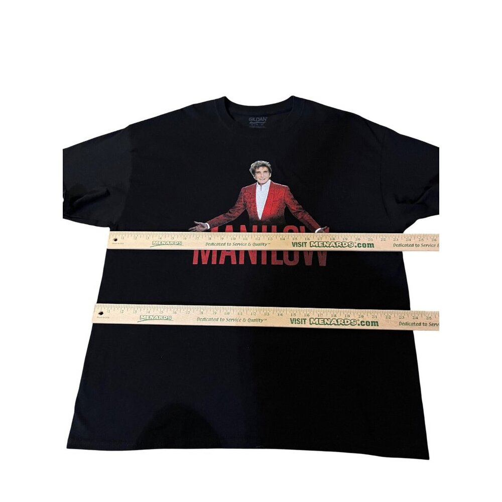 Barry Manilow T-Shirt Unisex XL 2017 Tour Gildan DryBlend Black Used - Picture 9 of 10